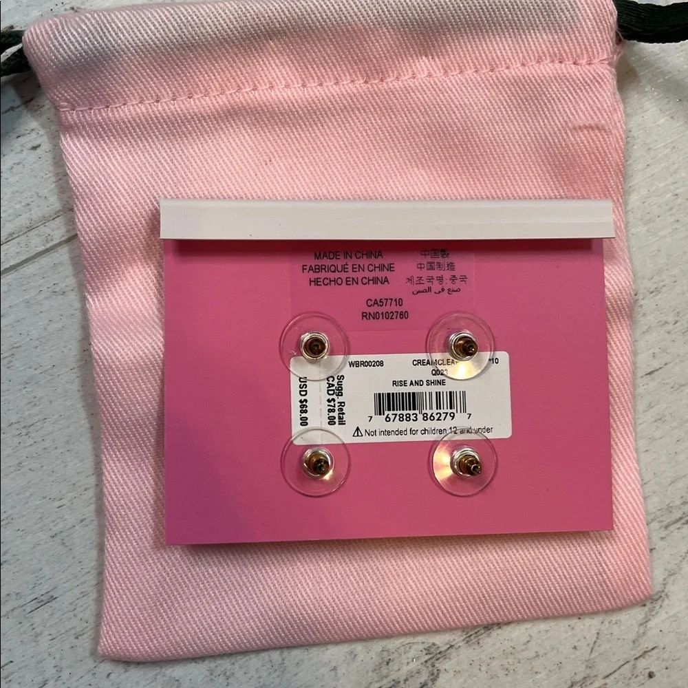 Kate Spade New York Rise and Shine Two Pair Earring Set